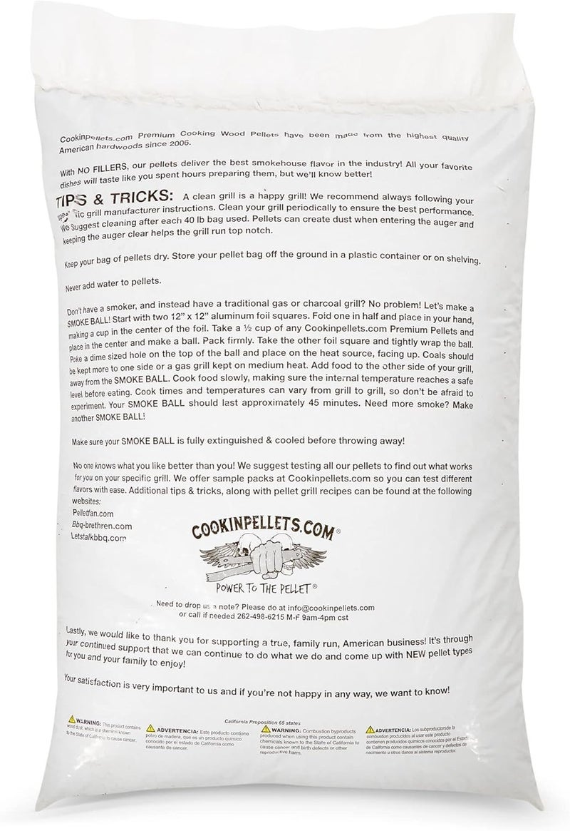 CookinPellets 40-Pound Premium Genuine Hickory Hardwood Grill Smoker Wood Pellets, No Bark, Fillers, and Flavor Oils, for Meat and Veggies (3 Pack) - Image 3